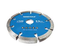 Ninehole Diamond Milling Disc for Concrete Mortar Masonry and Plaster, Diamond Hole Saw, Stone Cutting Disc, Diameter 125 mm, Thickness 9.5 mm, Diamond Mortar Joint Cutter