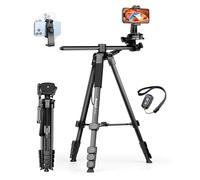 Nineigh 75" Phone Tripod Stand, Overhead Tripod for iPhone with Remote, Portable Horizontal Mount for Video, Live Streaming & Vlogging, Compatible with iPhone Camera