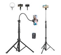 Nineigh 88" Tripod for iphone, Phone Tripod with Gooseneck and Remote, Portable Cell Phone Tripod Compatible with Smartphone/Camera/Gopro, Phone & Camera Travel Tripod for Selfies Video Recording Vlog