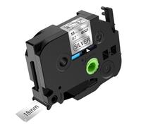 NineLeaf 1 Pack Compatible for Brother P-Touch TZe-941 TZ-941 TZe941 TZ941 AZe 18mm 0.7'' Laminated Black on Silver Label Tape Cassette for Ptouch PT-2200 2210 2300 Label Maker