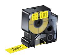 NineLeaf 1 Pack Compatible with Dymo D1 Label Tape 45808 S0720880 A45808 Black on Yellow 19mm x 7m for Dymo Label Maker Refills for Dymo LabelManager 300 350 350D 360D 400 Label Maker