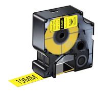 NineLeaf 1 Pack Compatible with DYMO Rhino 18491 Industrial Flexible Nylon Labels Black on Yellow 19mm x 3.5m Self-Adhesive Label Tape for DYMO Rhino 4200 5000 5200 6000 ILP219 3M-PL300 Label Maker