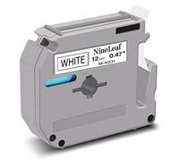 NineLeaf 1 Pack Replacement for Brother P-Touch M-K231s M-K231 MK231 M-231 M231 12mm 0.47'' 1/2 inch 8m Non Laminated Black on White Label Tape Cassette for Ptouch PT-45M 55BM 80SCCP Label Maker