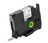 NineLeaf 1 Pack Replacement for Brother P-Touch TZe-231L1 TZ-231L1 TZe231L1 AZe 12mm 0.47'' Glitter Bling Laser Laminated Black on Starry White Label Tape for Ptouch PT-D200SA 1280SP Label Maker