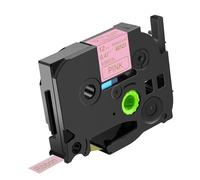 NineLeaf 1 Pack Replacement for Brother P-Touch Tze-RE34 TzeRE34 TZ-RE34 TZRE34 Aze-RE34 12mm 0.47'' Decoration Satin Ribbon Fabric Gold on Pink Label Tape for Ptouch PT-2730VP 9600 6100 Label Maker