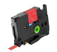 NineLeaf 1 Pack Replacement for Brother P-Touch Tze-RW34 TzeRW34 TZ-RW34 TZRW34 Aze-RW34 12mm 0.47'' Decoration Satin Ribbon Fabric Gold on Red Label Tape for Ptouch PT-2730VP 9600 6100 Label Maker