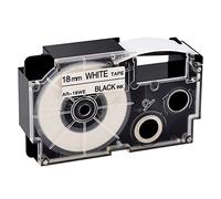 NineLeaf 1 Pack Replacement for Casio EZ XR18WE XR-18WE AR-18WE XR-18WE2S XR18WE2S 18mm 0.7'' 3/4 inch Black on White Label Tape for KL-HD1-IH KL-120SET-HP KL-430 KL-750 KL-780 KL-820 Label Maker