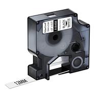 NineLeaf 1 Pack Replacement for Dymo 18488 A18488 12mm x 3.5m 0.47'' 1/2 inch Black on White Flexible Nylon Industrial Label Tape for Rhino 5000 6000 ILP 219 3M PL200 PL300 PL100 PL150 Label Maker