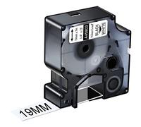 NineLeaf 1 Pack Replacement for Dymo D1 45803 S0720830 A45803 19mm x 7m 0.7'' 3/4 inch Black on White Label Tape for LabelManager 300 350 350D 360D 400 420P 450 450D 500TS PC PC II Label Maker