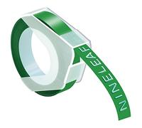 NineLeaf 1 Pack Replacement for Dymo S0898160 A0898160 3D Plastic Embosser 9mm x 3m 0.35'' 3/8 inch White on Green Label Tape for Organizer Xpress Pro 12966 Office-Mate II 154000 Label Maker