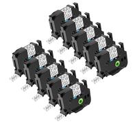 NineLeaf 10 Pack Compatible for Brother P-Touch TZe-161 TZ-161 TZe161 TZ161 36mm 1.4'' 8m Laminated Black on Clear Label Tape Cassette for Ptouch PT-9200DX PT-9200PC PT-9400 PT-9500PC Label Maker