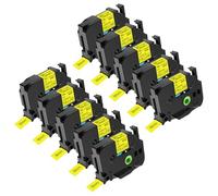 NineLeaf 10 Pack Compatible for Brother P-Touch TZe-661 TZ-661 TZe661 TZ661 36mm 1.4'' 8m Laminated Black on Yellow Label Tape Cassette for Ptouch PT-9200DX PT-9200PC PT-9400 PT-9500PC Label Maker