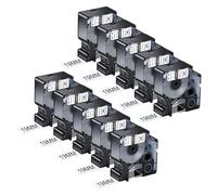 NineLeaf 10 Pack Compatible with Dymo D1 Label Tape 45803 S0720830 A45803 Black on White 19mm x 7m for Dymo Label Maker Refills for Dymo LabelManager 300 350 350D 360D 400 Label Maker