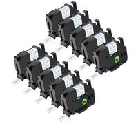 NineLeaf 10 x Compatible for Brother P-Touch TZe-253 TZe253 TZ-253 TZ253 AZe-253 TZE Tape 24mm 0.94'' 1 inch Blue on White Laminated Label Tape for Ptouch PT-D600 D600VP E500 E500VP Label Maker