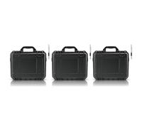 NineLeaf 14.3 x 11.4 x 4.5 Inch Waterproof Hard Case with DIY Customizable Foam Insert, Portable Protective Dry Box with Pressure Valve for Camera, Drone, Tools, Watches, Guns & Equipment, Black,3PK