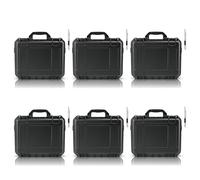 NineLeaf 14.3 x 11.4 x 4.5 Inch Waterproof Hard Case with DIY Customizable Foam Insert, Portable Protective Dry Box with Pressure Valve for Camera, Drone, Tools, Watches, Guns & Equipment, Black,6PK