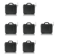 NineLeaf 14.3 x 11.4 x 4.5 Inch Waterproof Hard Case with DIY Customizable Foam Insert, Portable Protective Dry Box with Pressure Valve for Camera, Drone, Tools, Watches, Guns & Equipment, Black,7PK