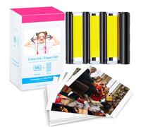 NineLeaf 1PK Compatible for Canon Selphy CP1500 CP1300 KP-108IN Ink 3115B001(AA) and Photo Paper Set for CP Printer CP1200 CP1000 CP810 CP910, 3 Color Ink Cassette /108 Sheet Paper 100 x 148mm