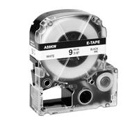 NineLeaf 1PK Compatible for LW Label Maker Tape 9mm 3/8" LK-3WBN LC 3WBN9 SS9KW Black on White Label Tape for LabelWorks LW-C410 LW-400 LW-300 LW-PX900