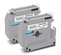 NineLeaf 2 Pack Compatible for Brother MK231 M-K231 M231 Label Tape Cassette Work for Brother P Touch Handheld Labelling PT-90 PT-M95 PT-80 PT-100 PT-110 PT-65 PT-70 PT-85 PT-BB4 Label Printer