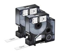 NineLeaf 2 Pack Compatible with Dymo D1 Label Tape 45010 S0720500 A45010 Black on Clear 12mm x 7m for Dymo Label Maker Refills for Dymo LabelManager 160 280 210D 220P 120P Label Maker