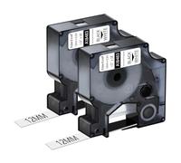NineLeaf 2 Pack Compatible with DYMO Rhino 18483 Industrial Permanent Polyester Labels Black on White 12mm x 5.5m Self-Adhesive Label Tape for DYMO Rhino 1000 3000 4200 5000 5200 6000 Label Maker