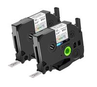 NineLeaf 2 Pack Replacement for Brother P-Touch TZe-231L1 TZ-231L1 TZe231L1 TZ231L1 AZe 12mm 0.47'' Glitter Rainbow Bling Laser Laminated Black on Starry White for Ptouch PT-1280 1280BT Label Maker