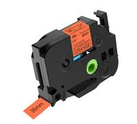 NineLeaf 20 Pack Compatible for Brother P-Touch TZe-B61 TZ-B61 TZeB61 TZB61 36mm 1.4'' 5m Laminated Black on Fluorescent Orange Label Tape Cassette for Ptouch PT-9200DX PT-9200PC PT-9400 Label Maker