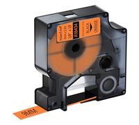 NineLeaf 20 Pack Compatible with DYMO Rhino 18434 Industrial Permanent Vinyl Labels Black on Orange 9mm x 5.5m Self-Adhesive Label Tape for DYMO Rhino 1000 3000 4200 5000 5200 6000 Label Maker