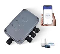 NineLeaf 3 Gang Outdoor Switch Box,Upgraded Smart Heavy-Duty Waterproof Outdoor Electrical Box IP66,WiFi light Timer Outdoor Compatible with Tuya/Smart Life,Cable Gland Included,110V-240V,Outdoor Use