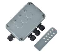 NineLeaf 3 Gang Smart Heavy-Duty Waterproof Outdoor Electrical Box IP66, WiFi Light Timer Compatible with Tuya/Smart Life, Cable Gland Included, 110V-240V