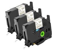 NineLeaf 3 Pack Replacement for Brother P-Touch TZe-224 TZ-224 TZe224 TZ224 AZe 9mm 0.35'' Laminated Gold on White Label Tape Cassette for Ptouch PT-1280 1280BT Label Maker