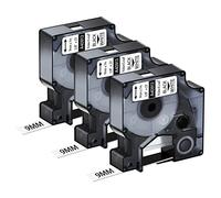 NineLeaf 3 Pack Replacement for Dymo D1 40913 S0720680 A40913 9mm x 7m 0.35'' 3/8 inch Black on White Label Tape for Label Writer 350D 400 450 450D 500TS PC PC II Wireless PnP ColorPop Label Maker