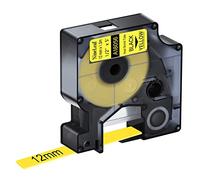 NineLeaf 40 x Compatible for Dymo Rhino 18056 S0718310 Tape Black on Yellow IND Heat Shrink Tube 1/2'' 12mm x 1.5mm for Wires Cables in Rhino 3000 4200 5000 5200 6000 Tyco T107M Industrial Label Maker