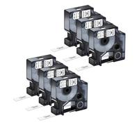 NineLeaf 6 Pack Compatible with Dymo D1 Label Tape 45013 S0720530 A45013 Black on White 12mm x 7m for Dymo Label Maker Refills for Dymo LabelManager 160 280 210D 260P 350 Label Maker