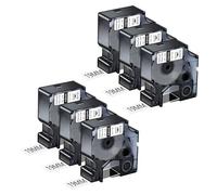 NineLeaf 6 Pack Compatible with DYMO Rhino 18445 Industrial Permanent Vinyl Labels Black on White 19mm x 5.5m Self-Adhesive Label Tape for DYMO Rhino 4200 5000 5200 6000 ILP219 3M-PL150 Label Maker