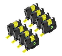 NineLeaf 8 Pack Compatible for Brother P-Touch TZe-661 TZ-661 TZe661 TZ661 36mm 1.4'' 8m Laminated Black on Yellow Label Tape Cassette for Ptouch PT-9200DX PT-9200PC PT-9400 PT-9500PC Label Maker