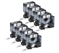 NineLeaf 8 Pack Compatible with Dymo D1 Label Tape 43613 S0720780 A43613 Black on White 6mm x 7m for Dymo Label Maker Refills for Dymo LabelManager 160 280 210D 420P 350D Label Maker