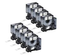 NineLeaf 8 Pack Compatible with Dymo D1 Label Tape 45010 S0720500 A45010 Black on Clear 12mm x 7m for Dymo Label Maker Refills for Dymo LabelManager 160 280 210D 420P 350D Label Maker