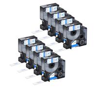 NineLeaf 8 Pack Compatible with Dymo D1 Label Tape 45011 S0720500 A45011 Blue on Clear 12mm x 7m for Dymo Label Maker Refills for Dymo LabelManager 160 280 210D 420P 350D Label Maker