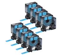 NineLeaf 8 Pack Compatible with Dymo D1 Label Tape 45016 S0720560 A45016 Black on Blue 12mm x 7m for Dymo Label Maker Refills for Dymo LabelManager 160 280 210D 420P 350D Label Maker