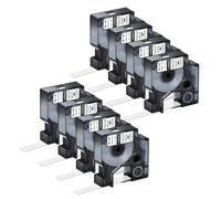 NineLeaf 8 Pack Compatible with Dymo D1 Label Tape 45020 S0720600 A45020 White on Clear 12mm x 7m for Dymo Label Maker Refills for Dymo LabelManager 160 280 210D 420P 350D Label Maker