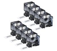 NineLeaf 8 Pack Compatible with Dymo D1 Label Tape 53713 S0720930 A53713 Black on White 24mm x 7m for Dymo Label Maker Refills for Dymo LabelManager 450D PnP 400 450 Duo Label Maker