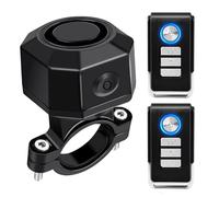 NineLeaf Bike Alarm USB Rechargeable with Mount, Bike Alarm with 2 Remote, Bicycle Alarm System Anti Theft Wireless Bicycle Vibration Motion Sensor 110dB Loud Security for Vehicle Trailer Motorcycle
