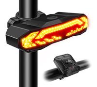 NineLeaf Bike Anti Theft Rechargeable Alarm with Remote Control, Waterproof Bicycle Vibration Alarm with Electric Bell, Bike Alert for Safety Night Day Riding Fits, 13 x 10 x 4 cm