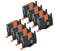 NineLeaf Compatible for Brother 12mm 0.47'' TZe-B31 TZ-B31 TZeB31 TZB31 AZe Matte Laminated Black on Fluorescent Orange Label Tape Cassette for P-Touch Label Maker Refills PT-H300LI H500LI P750WV, 8PK