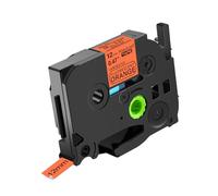 NineLeaf Compatible for Brother 12mm 0.47'' TZe-B31 TZ-B31 TZeB31 TZB31 AZe Matte Laminated Black on Fluorescent Orange Label Tape Cassette for P-Touch Label Maker Refills PT-1280 1280BT 1280SP, 40PK