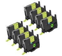 NineLeaf Compatible for Brother 12mm 0.47'' TZe-C31 TZ-C31 TZeC31 TZC31 AZe Matte Laminated Black on Fluorescent Yellow Label Tape Cassette for P-Touch Label Maker Refills PT-H300LI H500LI P750WV, 8PK