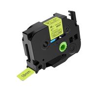 NineLeaf Compatible for Brother 18mm 0.7'' TZe-C41 TZ-C41 TZeC41 TZC41 AZe Matte Laminated Black on Fluorescent Yellow Label Tape Cassette for P-Touch Label Maker Refills PT-900 1000 H100LB H105 H107