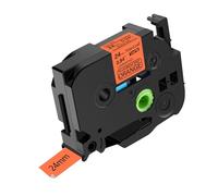NineLeaf Compatible for Brother 24mm 0.94'' TZe-B51 TZ-B51 TZeB51 TZB51 AZe Matte Laminated Black on Fluorescent Orange Label Tape Cassette for P-Touch Label Maker Refills PT-9200PC 9400 9500PC, 40PK